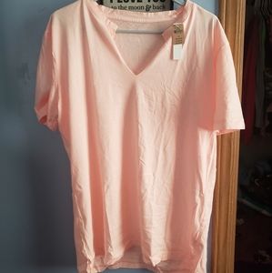 Large Victoria Secret Deep V cut Tee